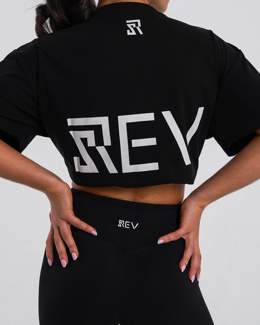 Rev Oversized Black T-Shirt Women