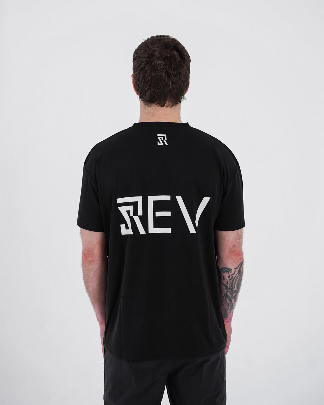Rev Oversized Black T-Shirt