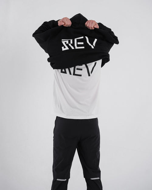 Rev Black Relaxed Hoodie (Unisex)