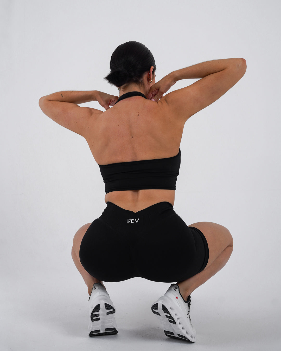 Rev Black Seamless Sculpt Shorts