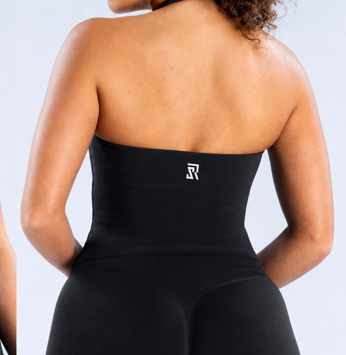 Rev Black Halter Neck Vest